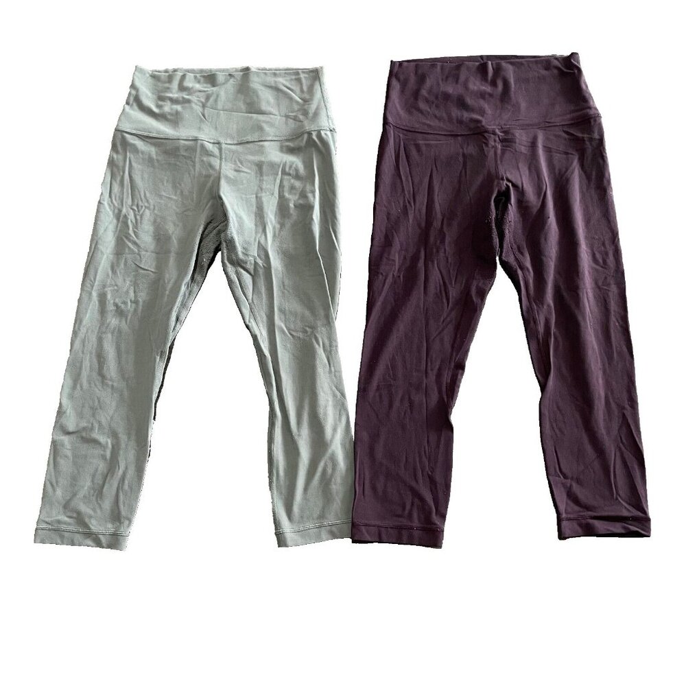 Lululemon Align Pant yoga pants Black and maroon Size 6- lot of 2- has piling-U